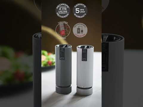Coffret de 2 moulins à sel et poivre électriques "Line" - Moulin à poivre pas fixé - Peugeot - Moulin à poivre, sel, et épices - - La Guilde Culinaire
