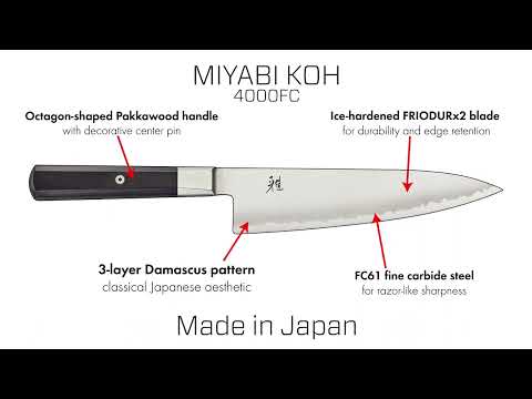 Sujihiki de 9,5 pouces MIYABI 4000FC - Zwilling - Couteau de Chef - - La Guilde Culinaire