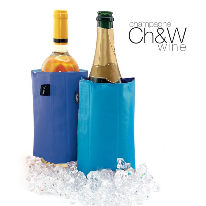 Refroidisseur à Vin et Champagne bleu et cyan    - Pulltex - Refroidisseur à vin - 