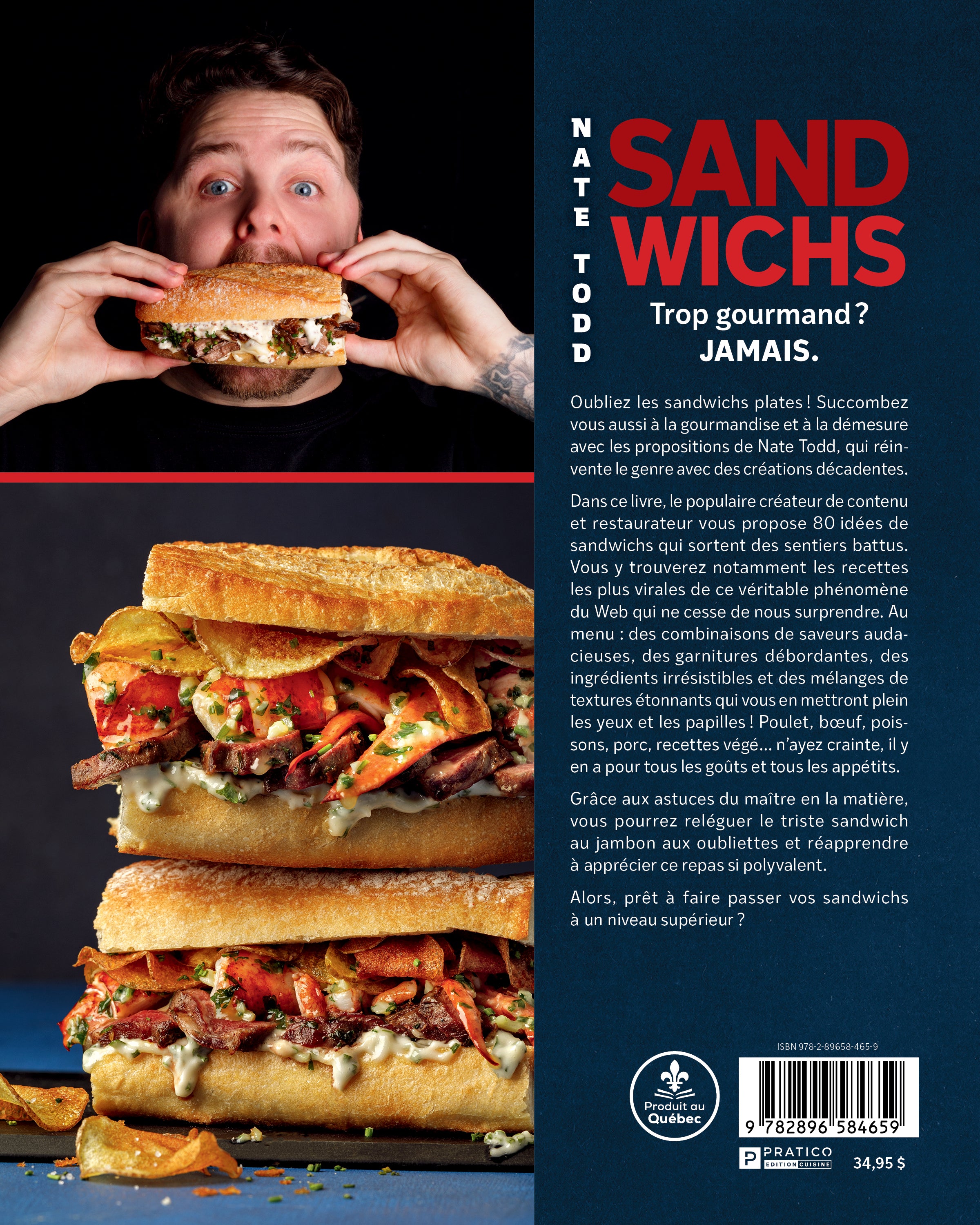 Sandwichs : Trop gourmand ? Jamais. - Pratico Ed. - Livre de cuisine - - La Guilde Culinaire