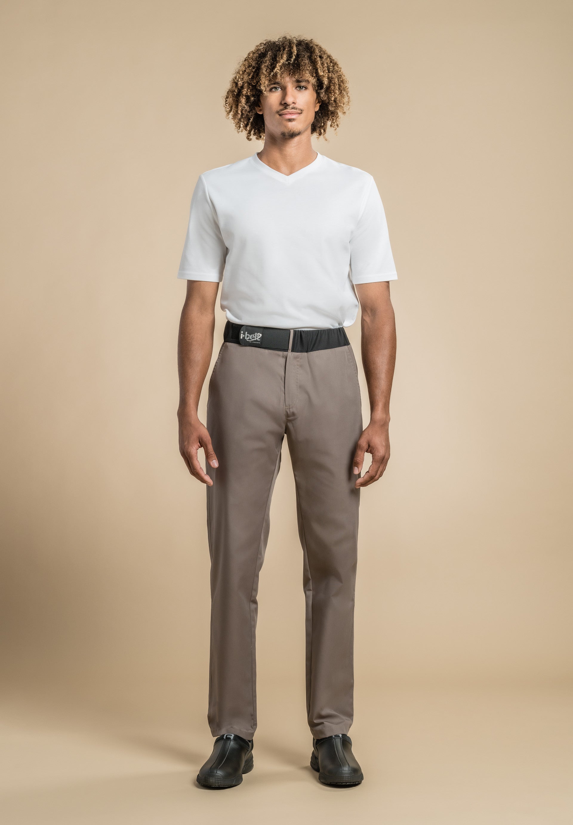 Pantalon de cuisine Sirocco Taupe T0 - US 26/28 EU 36/38 - Clement Design - Pantalon cuisine homme - SIROCCO TAUPE T0 - La Guilde Culinaire