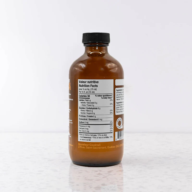 Tonic à l'argousier (Tonic québécois) - 250ml - Monsieur Cocktail - Sirop - - La Guilde Culinaire