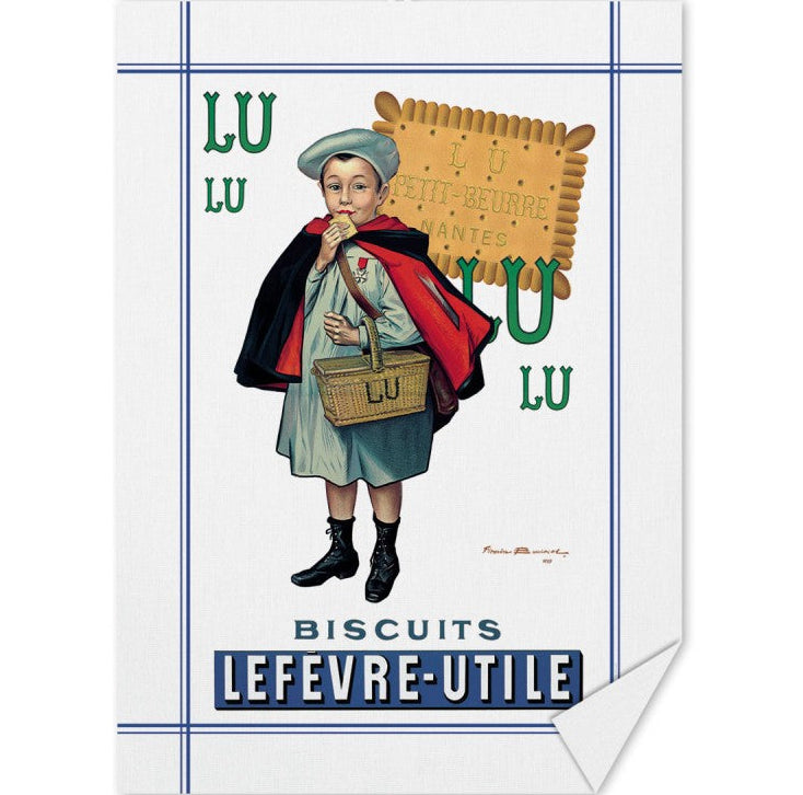 Torchon Petit Écolier - Biscuits LU - Editions Clouet - Linge à vaisselle - - La Guilde Culinaire
