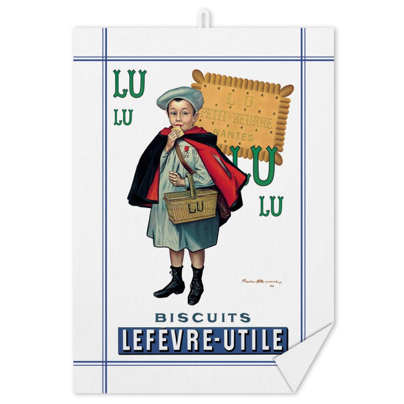 Torchon Petit Écolier - Biscuits LU - Editions Clouet - Linge à vaisselle - - La Guilde Culinaire