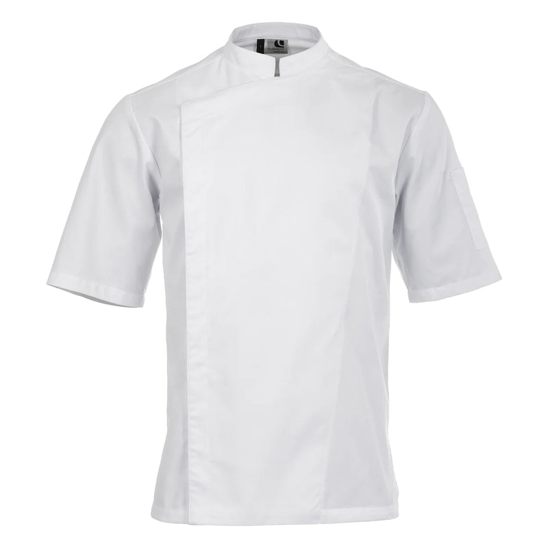 Liverpool Blanc Courtes XS-40/42-T00 - Clement Design - Veste cuisine homme - LIVERPOOL-BL-MC-XS