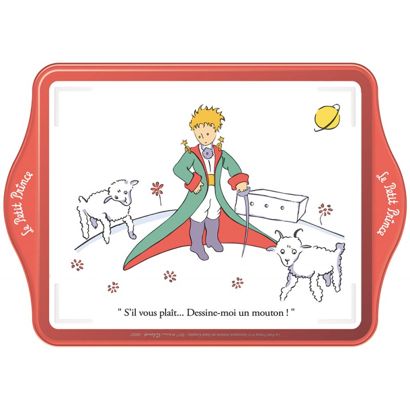 Petit plateau métal Vide-poches, Moutons - Le Petit Prince - Editions Clouet - Plateau de service - - La Guilde Culinaire