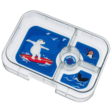 Yumbox – Panino  bleu ciel avec plateau ours polaire surfeur (4 compartiments)    - Yumbox - Boîte à repas - 