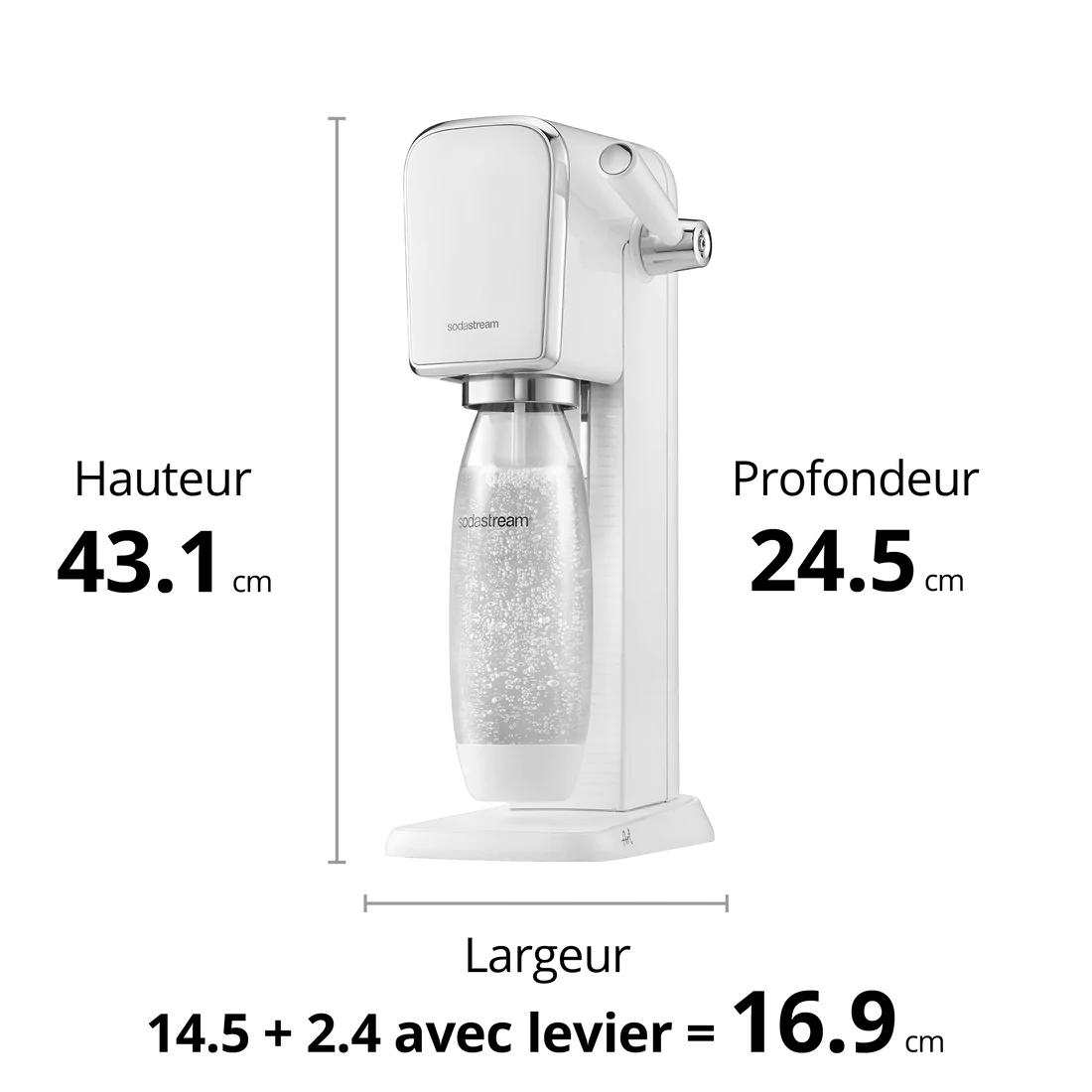 Machine à soda et eau gazeuse SODASTREAM ART - Blanc - Sodastream