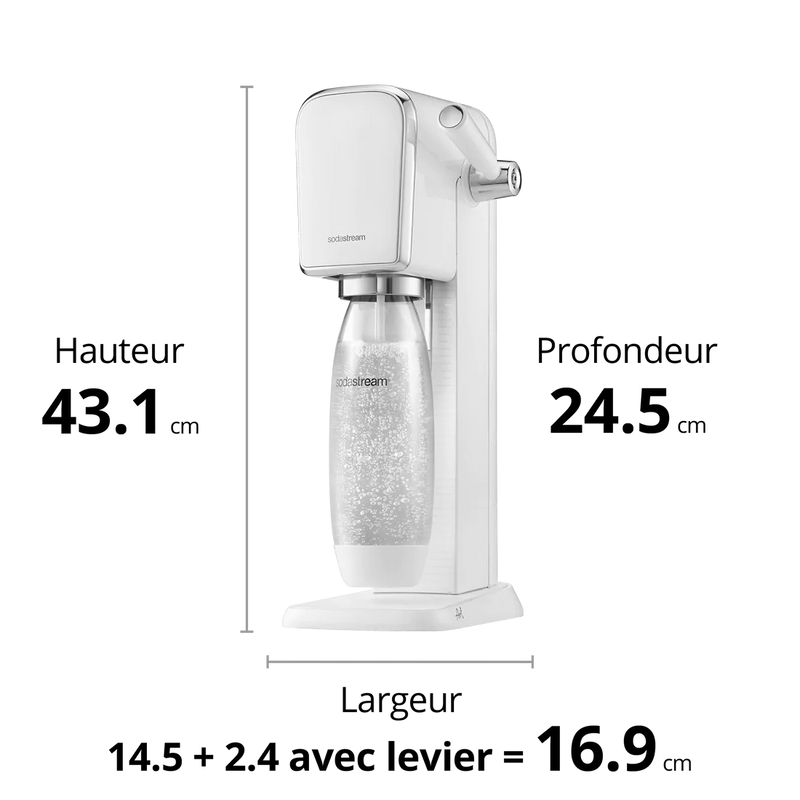 Machine à soda et eau gazeuse SODASTREAM ART - Blanc    - Sodastream - Machine à soda et eau gazeuse - 