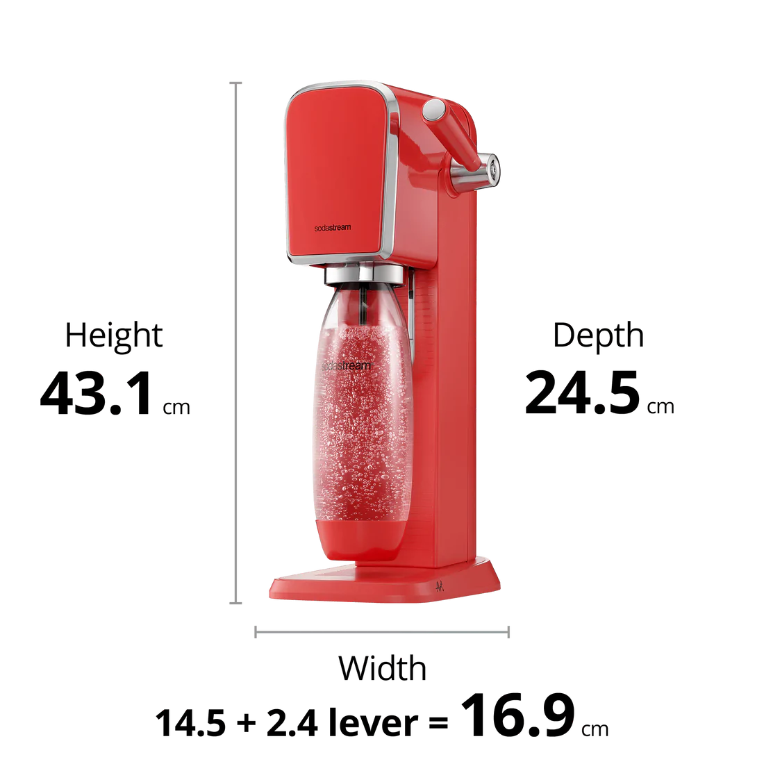 Machine à soda et eau gazeuse SODASTREAM ART - Rouge    - Sodastream - Machine à soda et eau gazeuse - 