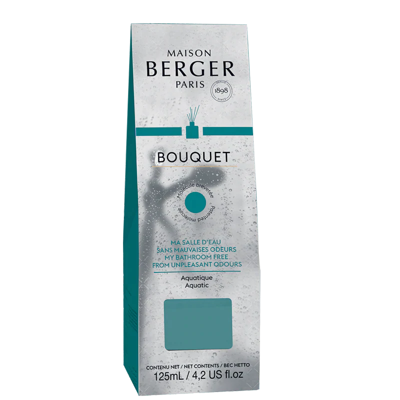 Bouquet parfumé Cube - Ma salle d’eau sans mauvaises odeurs – 125 ml (4,2 oz)    - Maison Berger Paris - Parfums d'ambiance - 