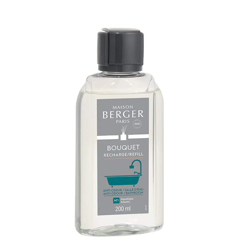 Recharge pour bouquet Anti-odeur Salle d'eau - 200 ml (6.7oz)    - Maison Berger Paris - Parfums d'ambiance - 
