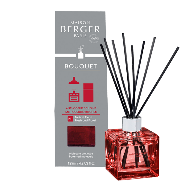 Bouquet parfumé Cube - Cuisine Frais & Fleuri -125ml    - Maison Berger Paris - Parfums d'ambiance - 