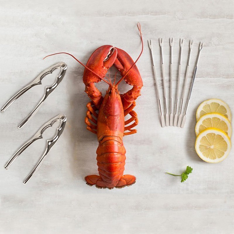 Ensemble de 8 outils à fruits de mer    - Natural Living - Pince à crustacés - 