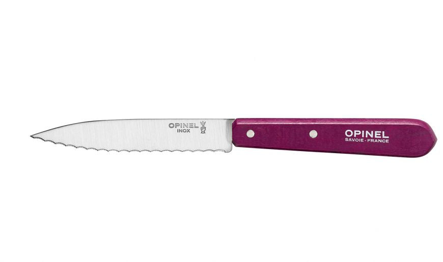 Opinel - Couteau cranté N°113 hêtre Hêtre aubergine   - Opinel - Couteau de cuisine - 001919