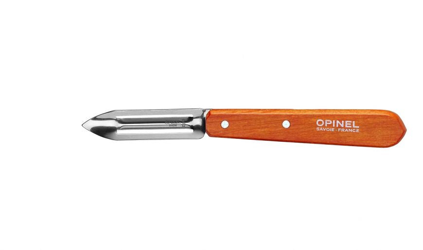 Opinel - Couteau éplucheur N°115 Hêtre mandarine   - Opinel - Couteau à légumes - 001931