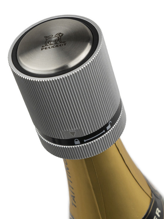Bouchon pour vins effervescents, aluminium 5,5 cm - Line    - Peugeot - Pompe vide air - 