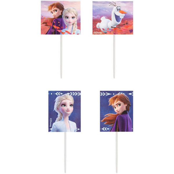 Décoration pour cupcake Disney La Reine des Neiges 2, 24 pièces    - Wilton - Objet décoratif - 