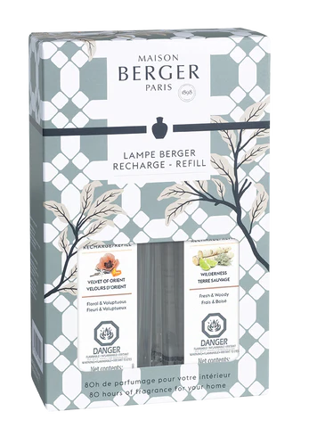 Coffret 2 Recharges Lampes Berger Adagio – 2 x 250 ml (8,5 oz) !    - Maison Berger Paris - Parfums d'ambiance - 