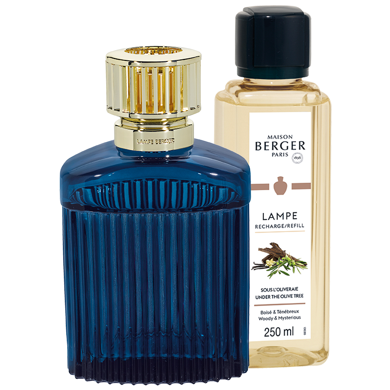 Coffret Lampe Berger Alpha Bleu Impérial    - Maison Berger Paris - Parfums d'ambiance - 