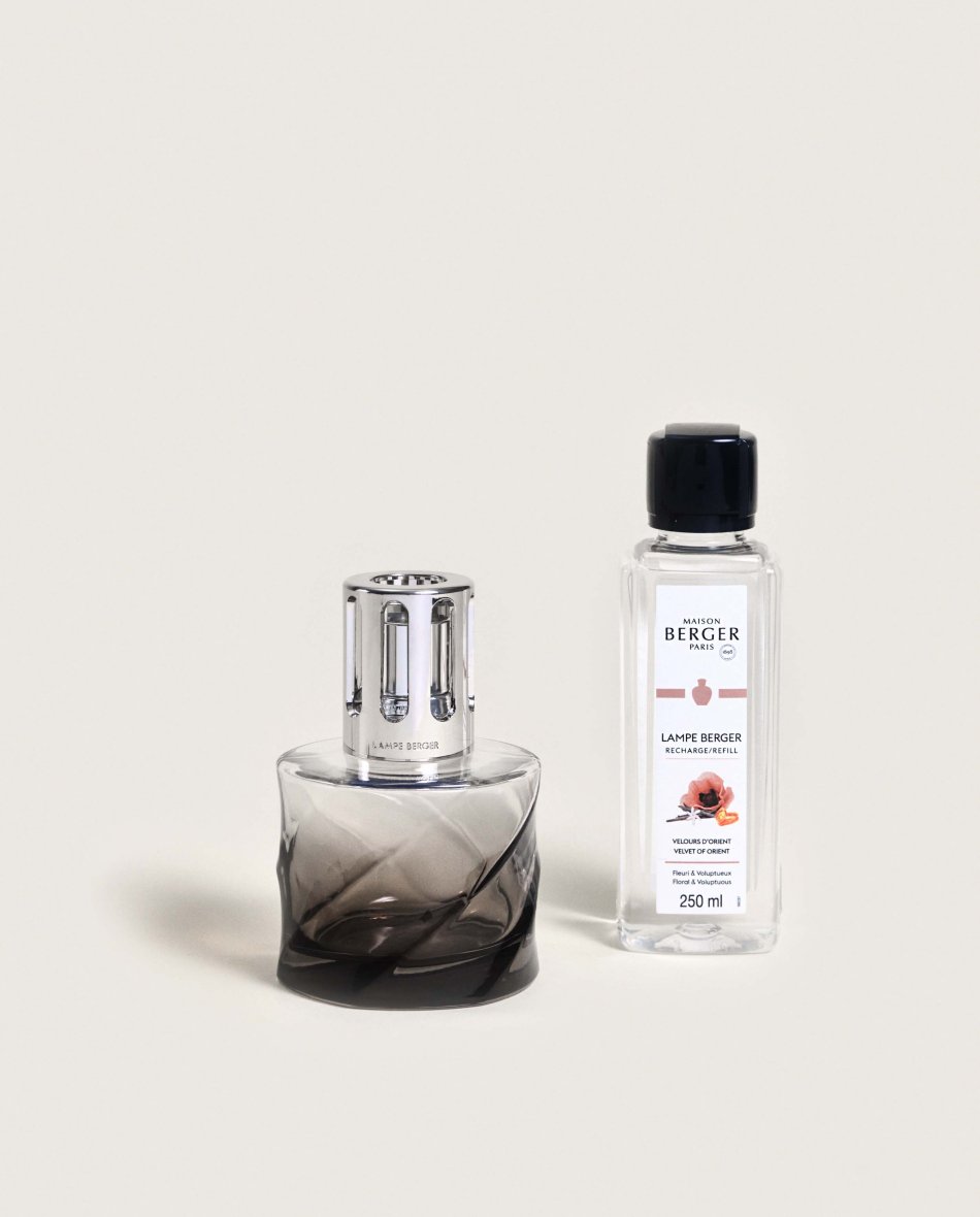 Coffret Lampe Berger Spirale Noire + Velours d’Orient - 250ml (8,5 oz)    - Maison Berger Paris - Parfums d'ambiance - 