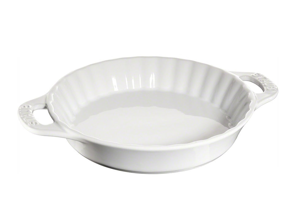 Plat à tarte céramique  9"/24cm Blanc   - Staub - Plat à tarte - 40511-166