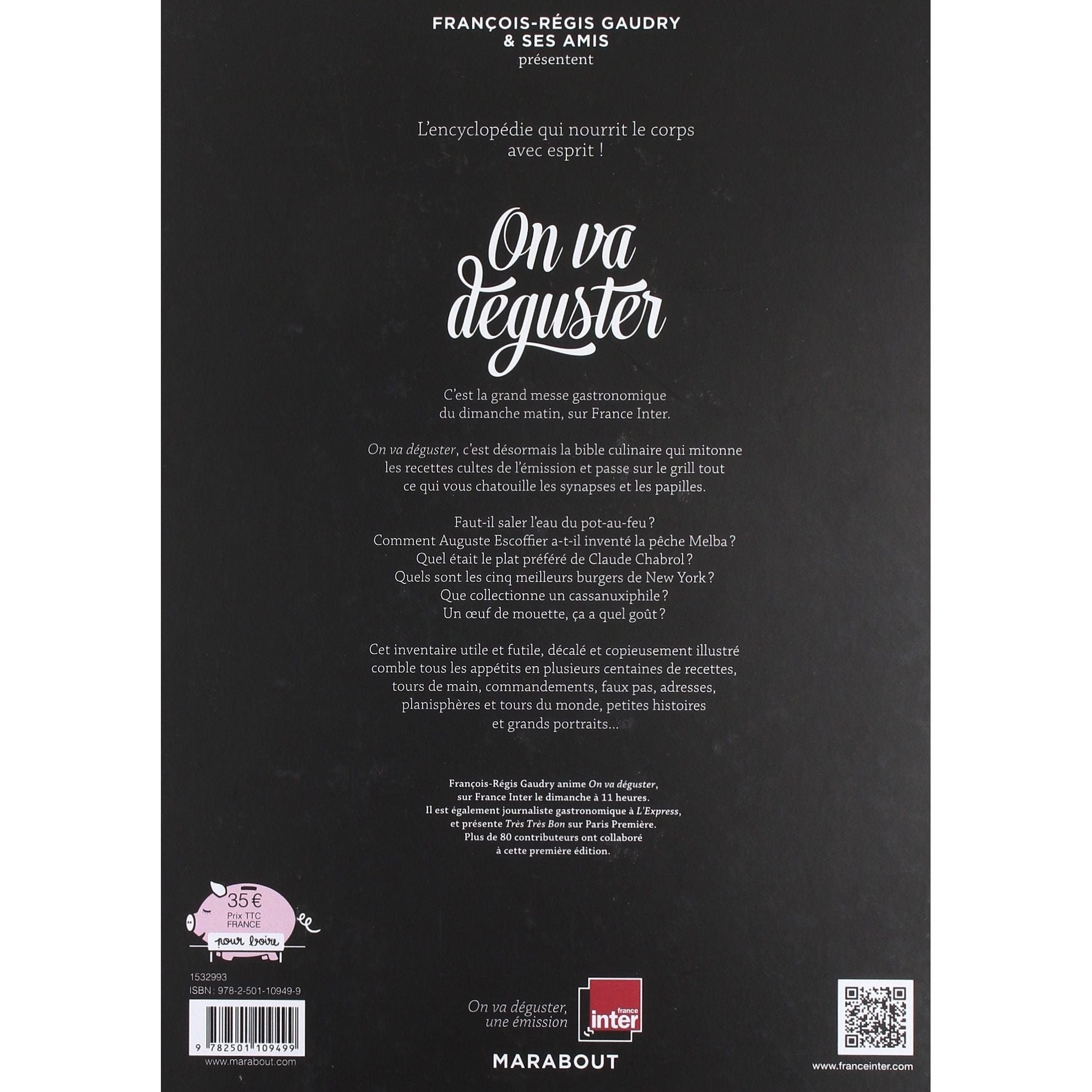 On va Déguster sur France Inter    - Marabout - Livre de cuisine -  - La Guilde Culinaire