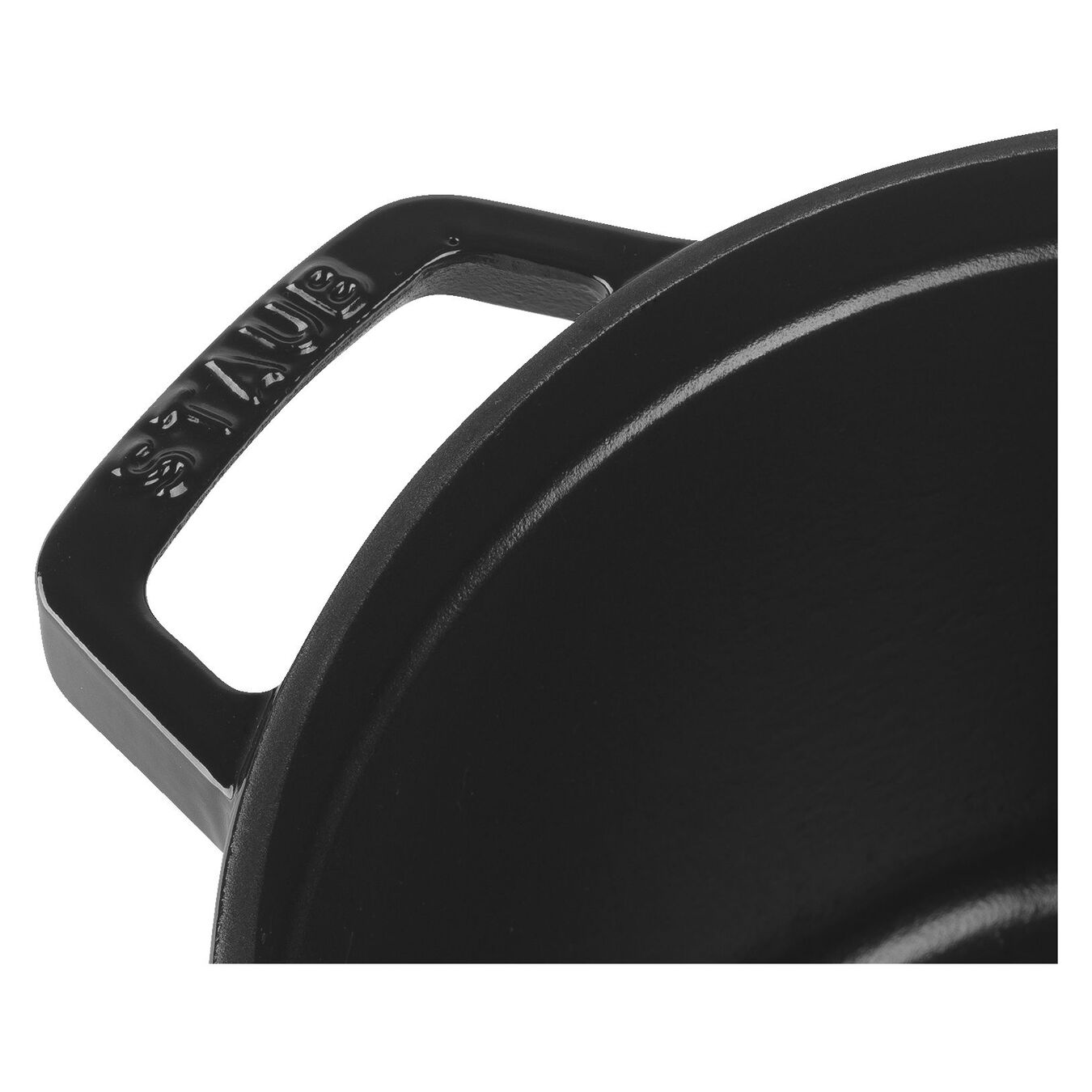Cocotte round tall cast iron - 4.75 L shiny black – Staub – La