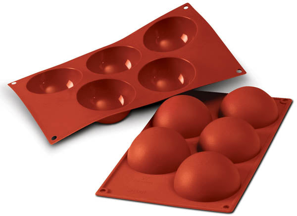 Moule DEMI-SPHERE Ø 3,15" en silicone flexible SILICONFLEX    - SilikoMart - Moule à gâteaux - 