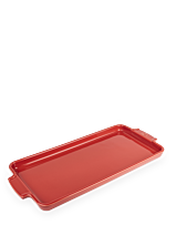 APPOLIA - Plaque apéritifs et mignardises en céramique Rouge 40x16cm-15 3/4x6 1/4''    - Peugeot - Plateau de service - 