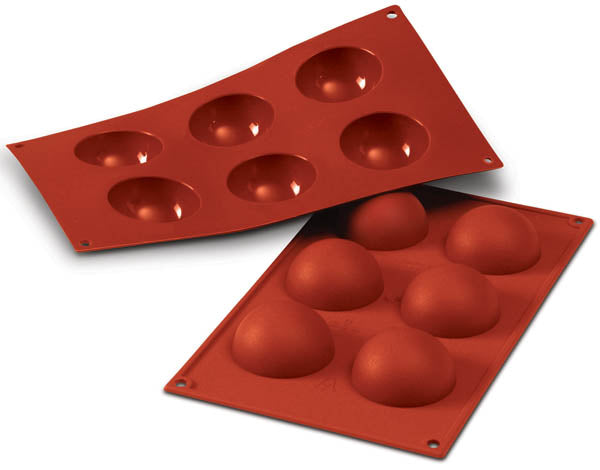 Moule DEMI-SPHERE Ø 2,36'' en silicone flexible SILICONFLEX    - SilikoMart - Moule à gâteaux - 