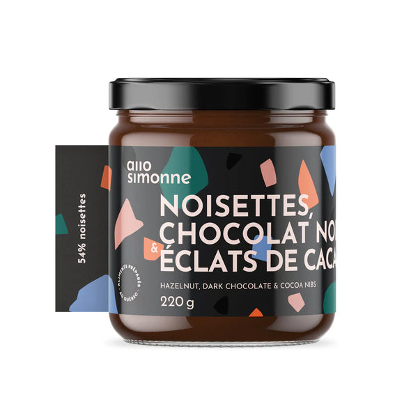Tartinade Noisettes, Chocolat noir & Éclats de Cacao    - Allo Simonne - Tartinade - 