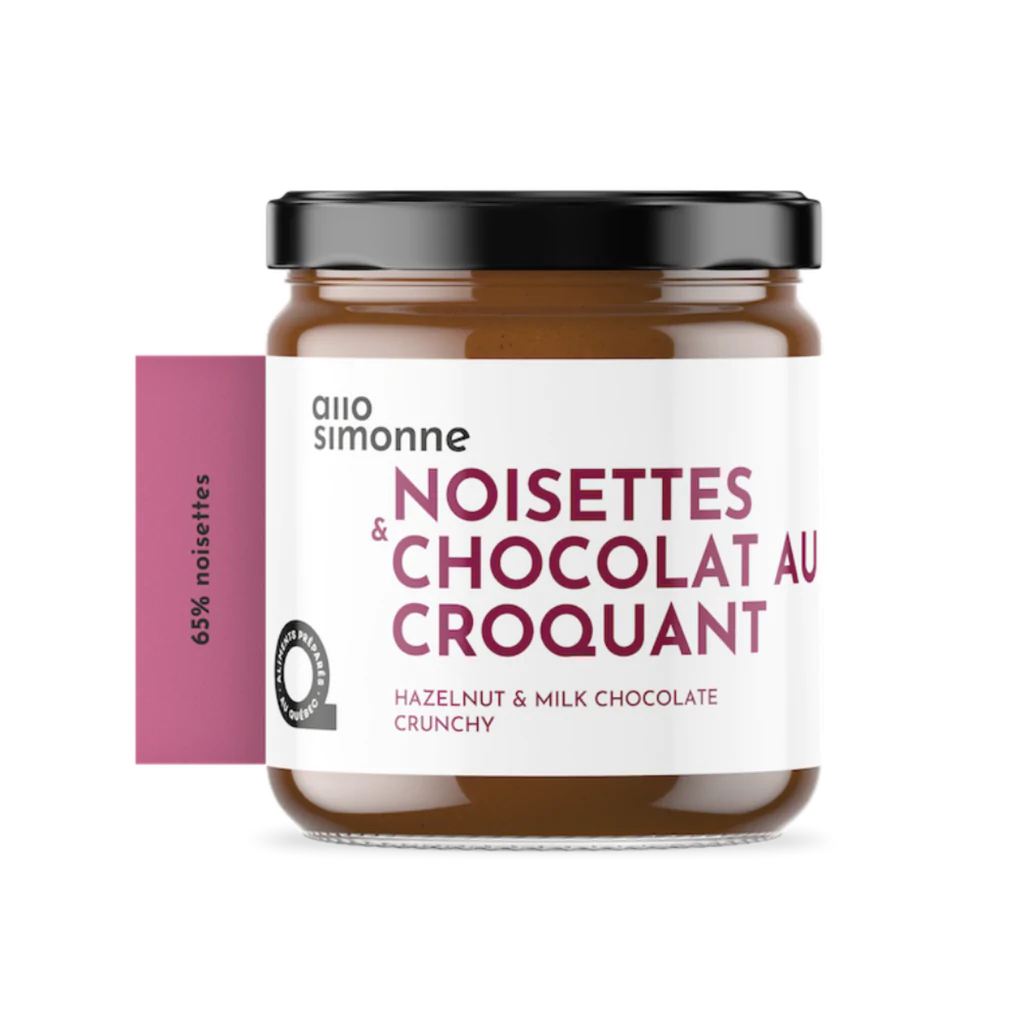 Tartinade Noisettes & Chocolat au Lait - Croquant    - Allo Simonne - Tartinade - 
