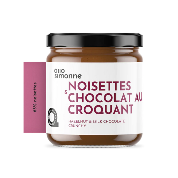 Tartinade Noisettes & Chocolat au Lait - Croquant    - Allo Simonne - Tartinade - 