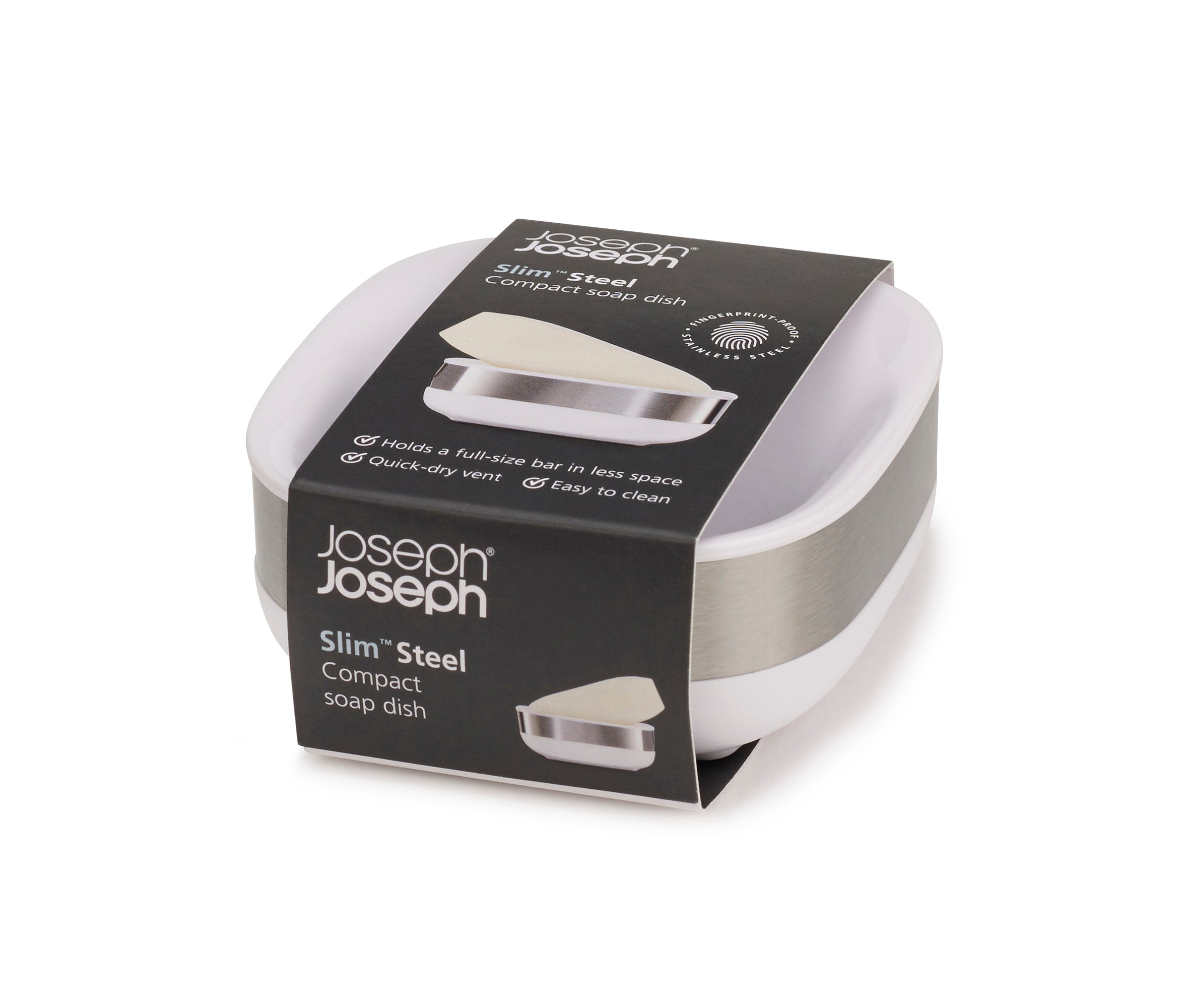 Porte-savon compact Slim Steel    - Joseph Joseph - Porte-savon - 