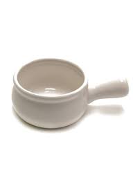 Bol Soupe à L'oignon en céramique blanc 354 ml avec poignée    - SG - Bol - 