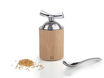 Moulin à graines de lin manuel en bois et inox couleur naturel 13 cm - Isen - Peugeot    - Peugeot - Moulin à épices - 
