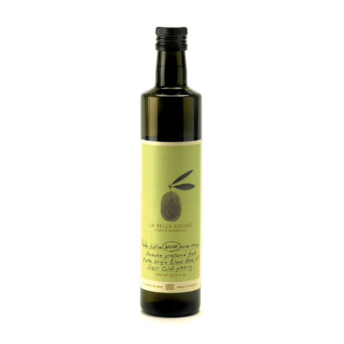 Huile d’olive noire extra vierge (première pression à froid) 500ml    - La Belle Excuse - Huile d'olive - 