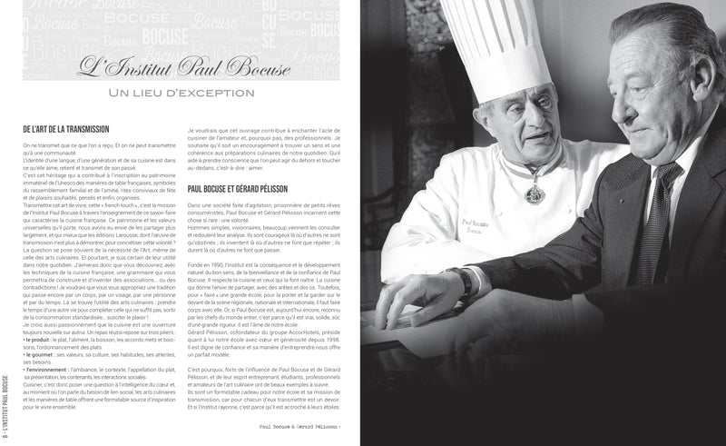 Institut Paul Bocuse - L'école de l'excellence culinaire    - Larousse Ed. - Livre de cuisine - 