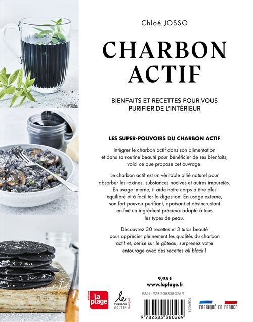 Charbon actif    - La Plage Ed. - Livre de cuisine - 