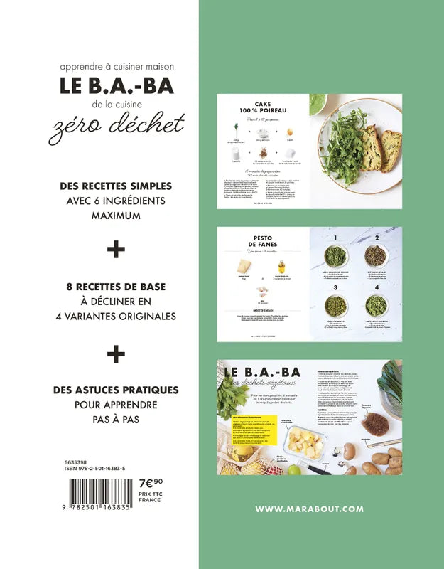 Le B.A-BA de la cuisine Zéro déchet    - Marabout - Livre de cuisine - 