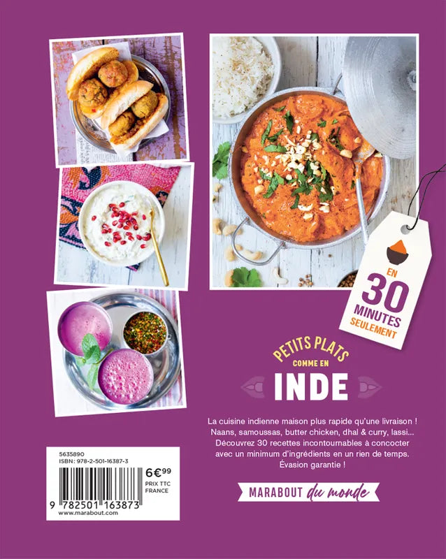 Petits Plats Comme En Inde    - Marabout - Livre de cuisine - 