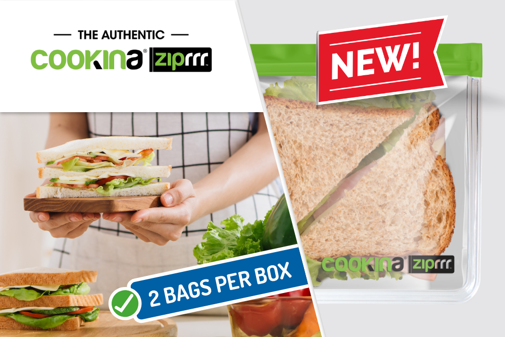 Cookina ZIPRRR  - Sacs réutilisables à sandwich *    - Cookina - Emballage alimentaire - 