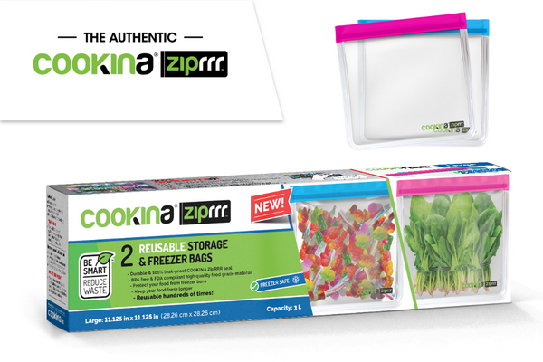 Cookina ZIPRRR Large - Sacs réutilisables *    - Cookina - Emballage alimentaire - 