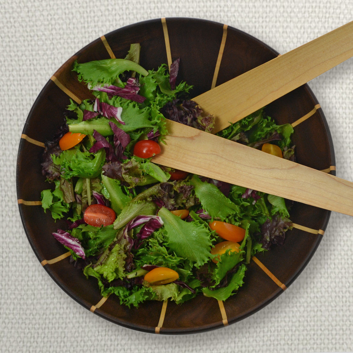 Paire de cuillères à salade en érable    - Le Temps des Cigales - Cuillère de service - 