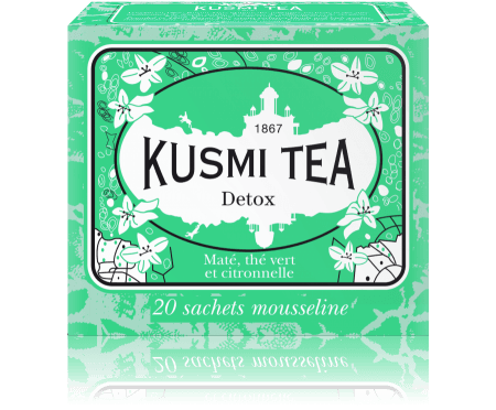 Thé Bien-être - Détox Étui 20 sachets mousseline 44gr   - Kusmi Tea - Thé et infusion - 