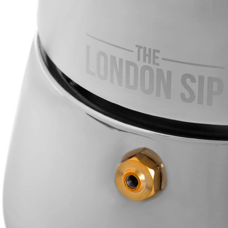 Machine à espresso 3 Tasses en acier inoxydable pour cuisinière    - The London Sip Company - Cafetière italienne - 