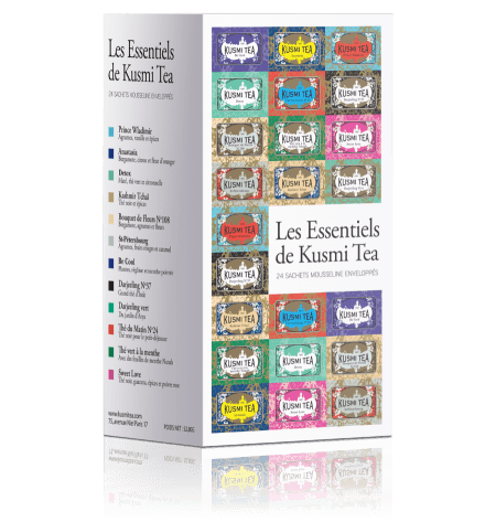 Les Essentiels - Étui carton de 24 sachets mousseline 52.8 gr    - Kusmi Tea - Thé et infusion - 