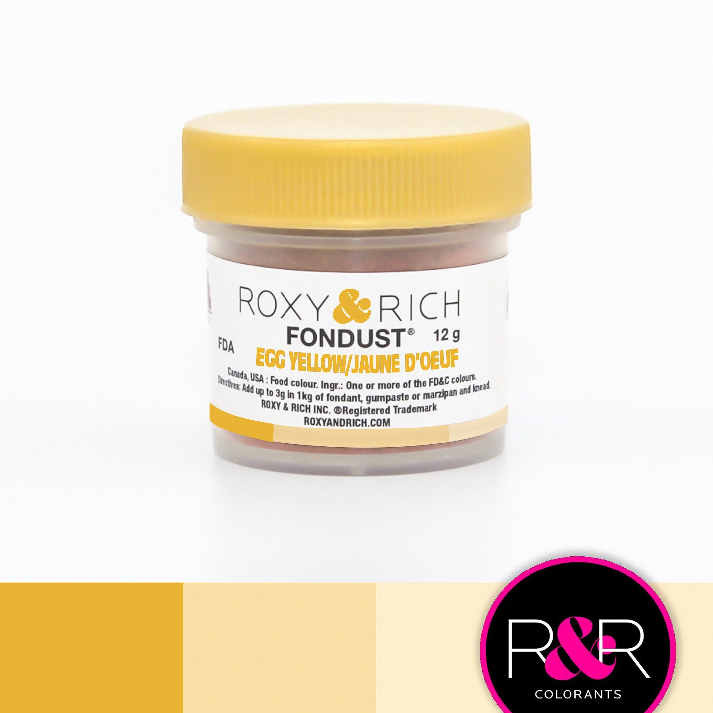 Colorant FONDUST Jaune d'Œuf    - Roxy & Rich - Colorant alimentaire hydrosoluble - 
