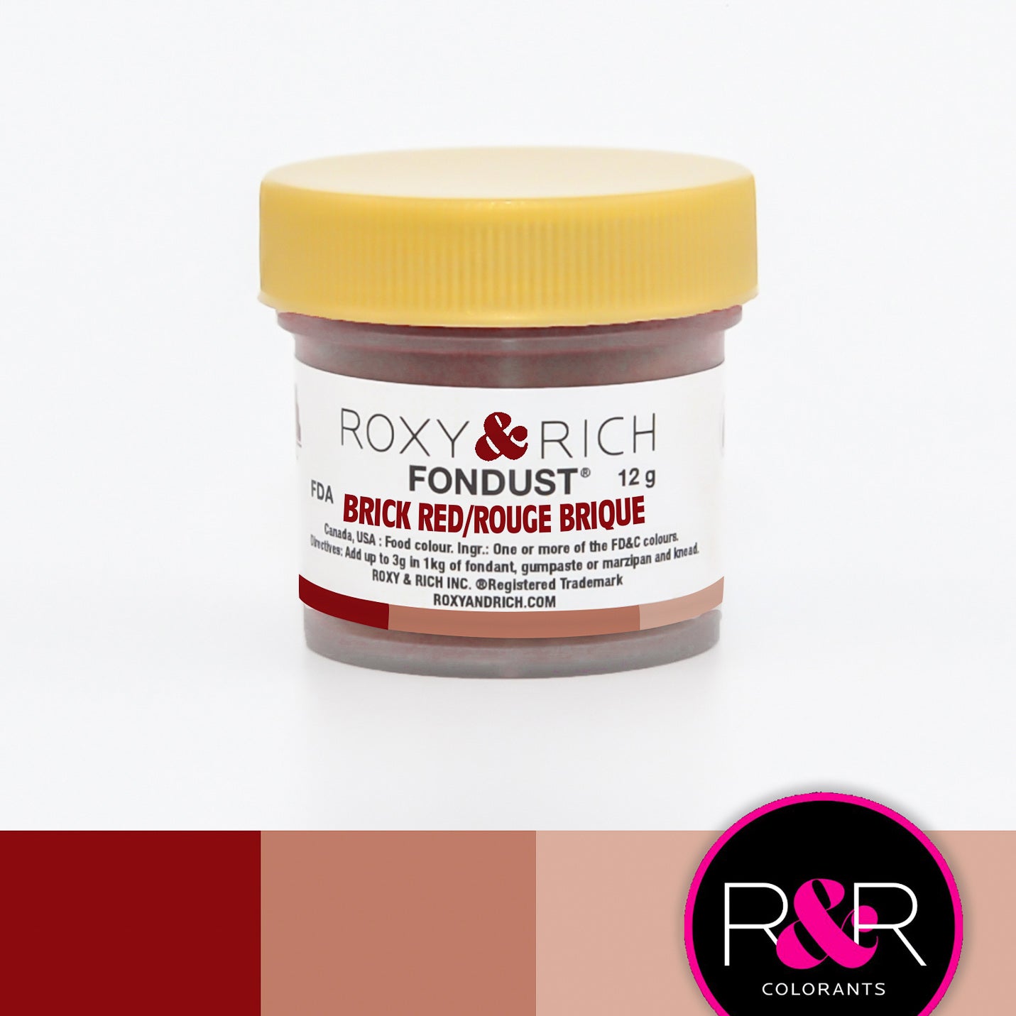 Colorant FONDUST Rouge Brique    - Roxy & Rich - Colorant alimentaire hydrosoluble - 